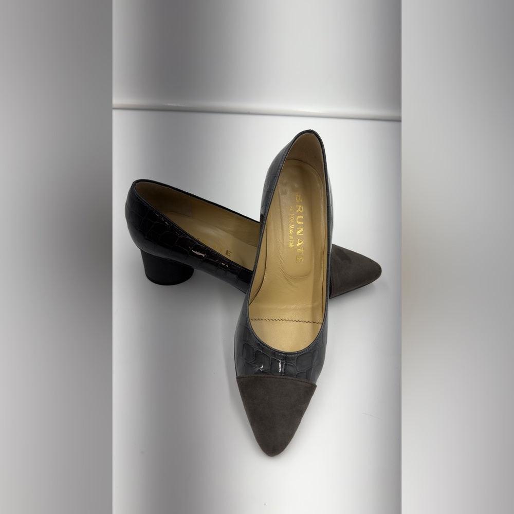 Brunate Black and Gray Heels‎ Sz 39